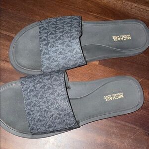 Michael Kors Black Sandals Slip-On Comfort